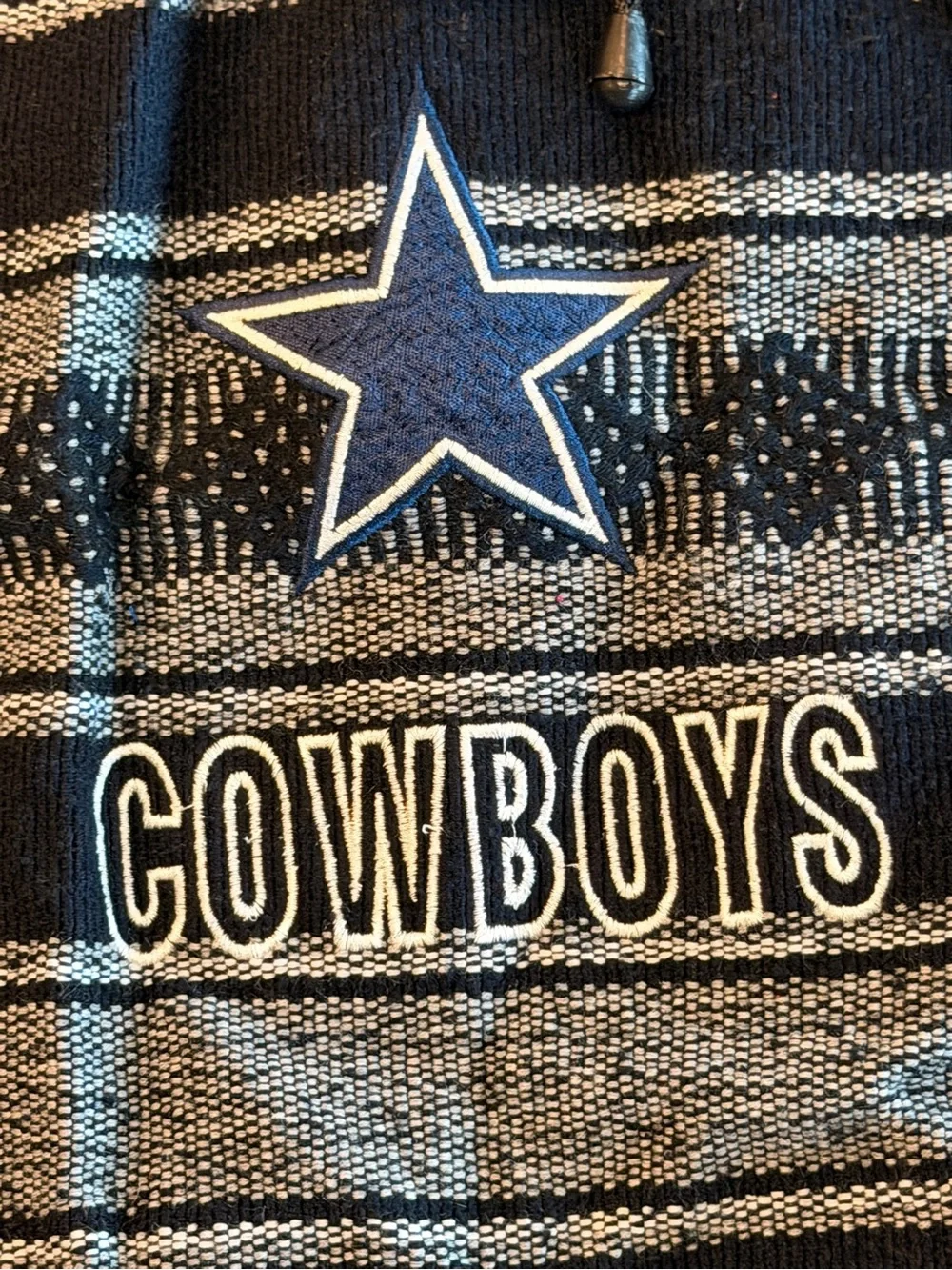 Dallas Cowboys Knit Drawstring Backpack - Navy & Gray